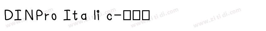 DINPro Ita li c字体转换